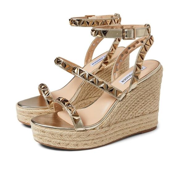 Steve Madden Gold Wedges - Picture 1 of 10